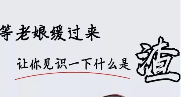 等老娘缓过来让你见识一下什么是渣图片大全