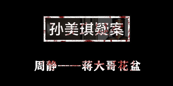 孙美琪疑案周静蒋大哥花盆位置介绍